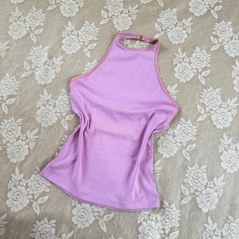 Vintage Bebe Pink Halter Top Size M
